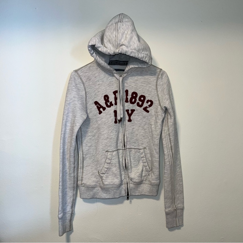 Distressed Abercrombie & Fitch '1892 NY' Women’s Hoodie - Size M